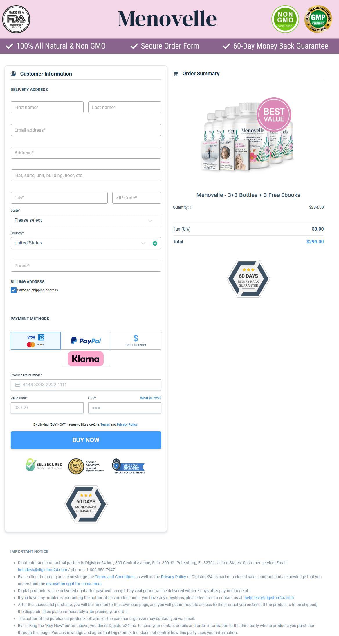 Order now Menovelle 